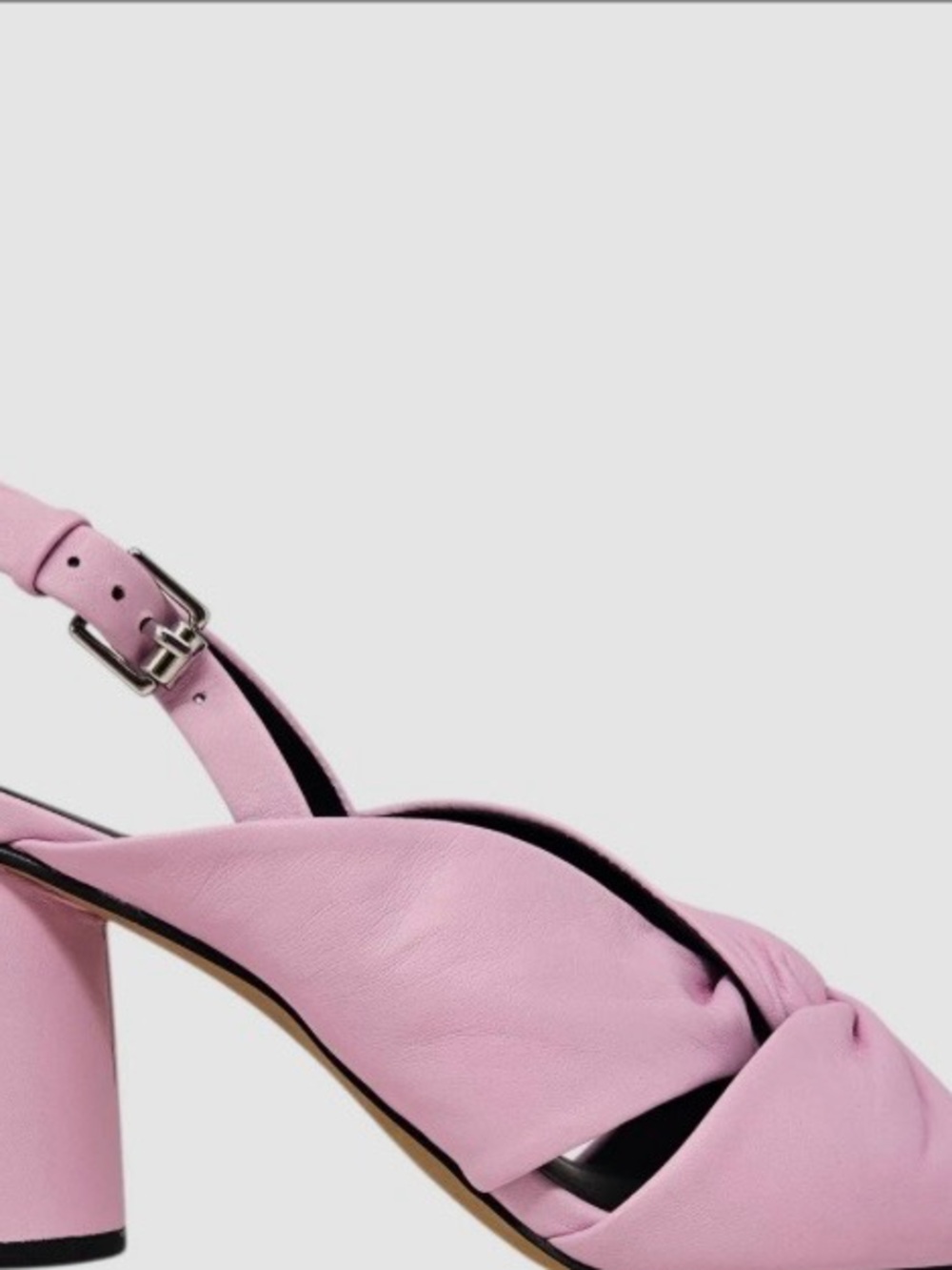 Rebecca Minkoff Agata Pink Orchid Knot Slingback Block Heel Sandal